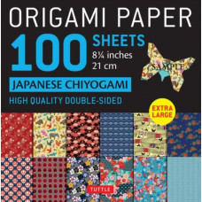 Origami Paper 100 sheets Japanese Chiyogami 8 1/4" (21 cm) : Extra Large Double-Sided Origami Sheets Printed with 12 Different Patterns (Instructions for 5 Projects Included)